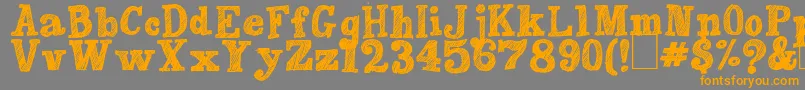 Police PeachesEnRegalia – polices orange sur fond gris