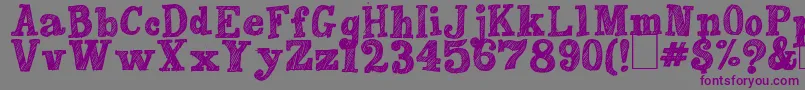 PeachesEnRegalia Font – Purple Fonts on Gray Background