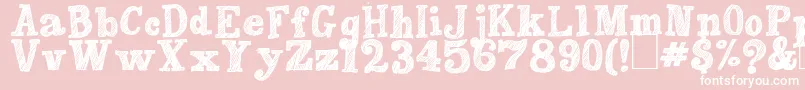 PeachesEnRegalia Font – White Fonts on Pink Background