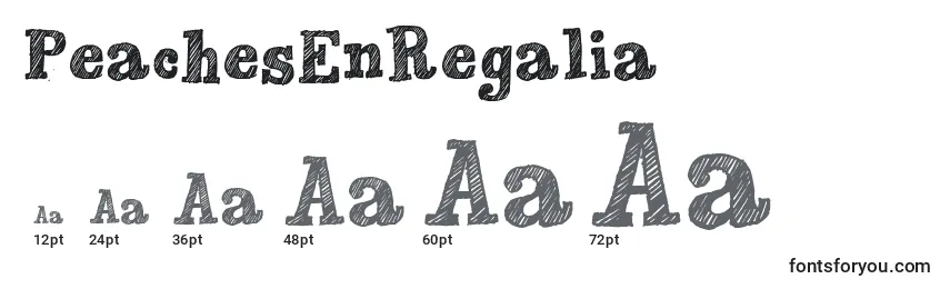 PeachesEnRegalia Font Sizes