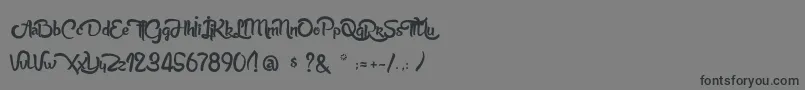AnabelleScriptLight-Schriftart – Schwarze Schriften auf grauem Hintergrund
