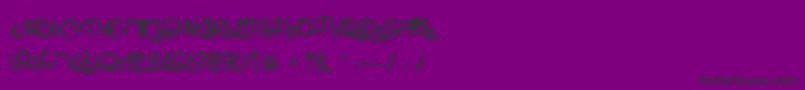 AnabelleScriptLight Font – Black Fonts on Purple Background