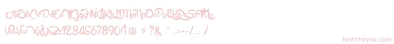 AnabelleScriptLight-Schriftart – Rosa Schriften auf weißem Hintergrund