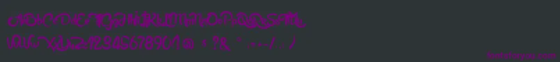 AnabelleScriptLight-fontti – violetit fontit mustalla taustalla