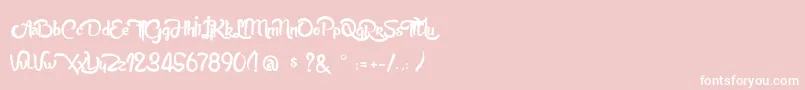 フォントAnabelleScriptLight – ピンクの背景に白い文字