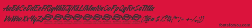 VentographyPersonalUseOnly Font – Black Fonts on Red Background