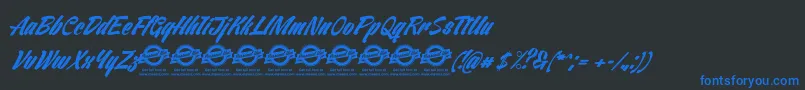 VentographyPersonalUseOnly Font – Blue Fonts on Black Background