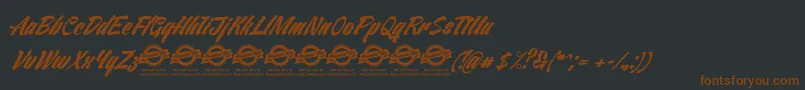 VentographyPersonalUseOnly-Schriftart – Braune Schriften auf schwarzem Hintergrund