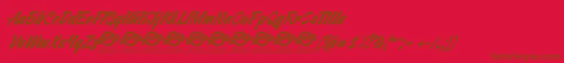 VentographyPersonalUseOnly Font – Brown Fonts on Red Background