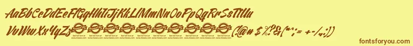 VentographyPersonalUseOnly Font – Brown Fonts on Yellow Background