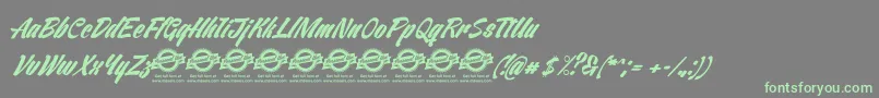 VentographyPersonalUseOnly Font – Green Fonts on Gray Background