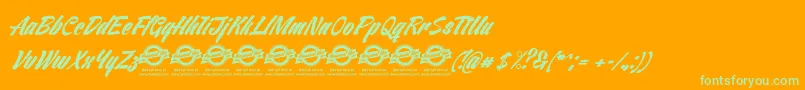 VentographyPersonalUseOnly Font – Green Fonts on Orange Background