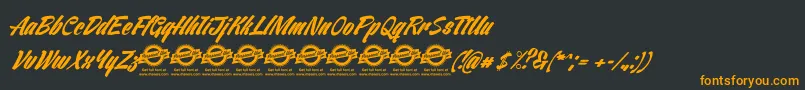 VentographyPersonalUseOnly Font – Orange Fonts on Black Background