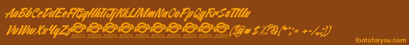 VentographyPersonalUseOnly Font – Orange Fonts on Brown Background