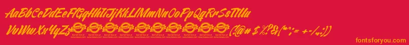VentographyPersonalUseOnly Font – Orange Fonts on Red Background