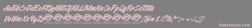 VentographyPersonalUseOnly-Schriftart – Rosa Schriften auf grauem Hintergrund