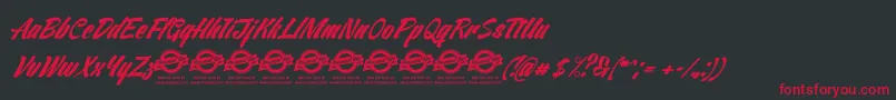 VentographyPersonalUseOnly Font – Red Fonts on Black Background