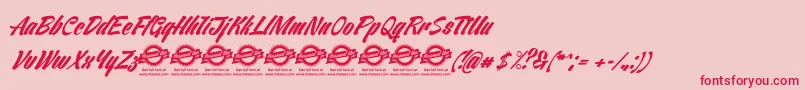 VentographyPersonalUseOnly Font – Red Fonts on Pink Background