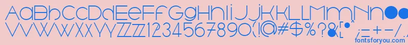 Trout Font – Blue Fonts on Pink Background