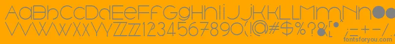 Trout Font – Gray Fonts on Orange Background