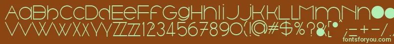 Trout Font – Green Fonts on Brown Background