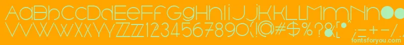 Trout Font – Green Fonts on Orange Background