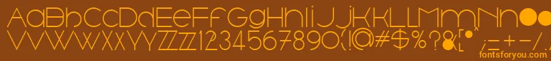 Trout Font – Orange Fonts on Brown Background