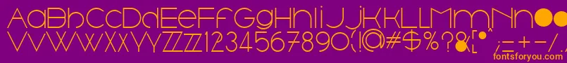 Trout Font – Orange Fonts on Purple Background