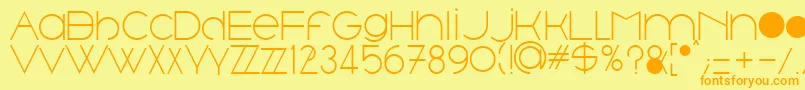 Trout Font – Orange Fonts on Yellow Background