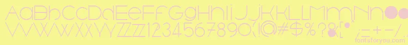 Trout Font – Pink Fonts on Yellow Background