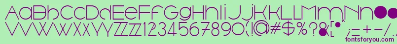 Trout Font – Purple Fonts on Green Background