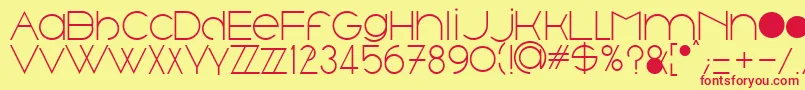 Trout Font – Red Fonts on Yellow Background