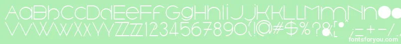 Trout Font – White Fonts on Green Background