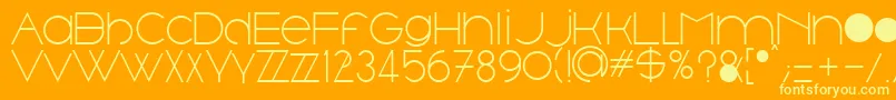 Trout Font – Yellow Fonts on Orange Background