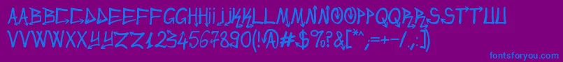 Шрифт UrbanSlick – синие шрифты на фиолетовом фоне