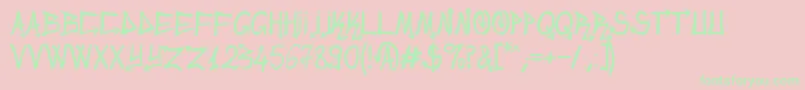 UrbanSlick Font – Green Fonts on Pink Background