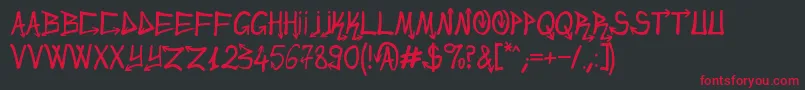 UrbanSlick Font – Red Fonts on Black Background
