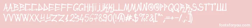 UrbanSlick Font – White Fonts on Pink Background