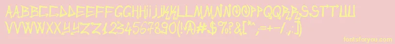 UrbanSlick Font – Yellow Fonts on Pink Background