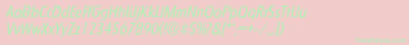 FloridaantiqueItalic Font – Green Fonts on Pink Background