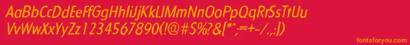 FloridaantiqueItalic Font – Orange Fonts on Red Background