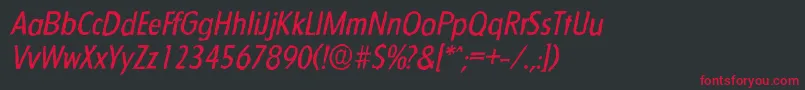 FloridaantiqueItalic Font – Red Fonts on Black Background