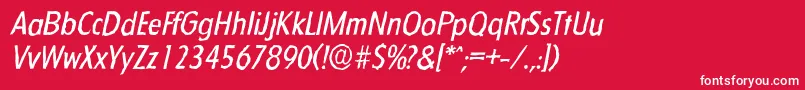 FloridaantiqueItalic Font – White Fonts on Red Background