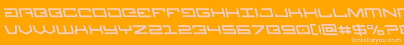 Fonte Legionleft – fontes rosa em um fundo laranja