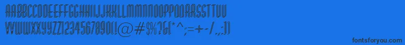 HuxleydblRegular Font – Black Fonts on Blue Background