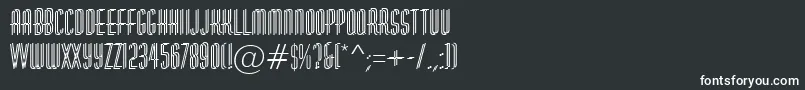 フォントHuxleydblRegular – 黒い背景に白い文字