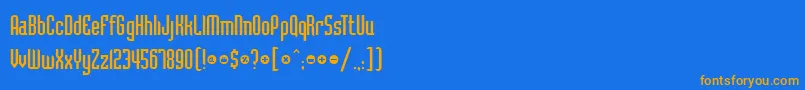 SchillingRegular Font – Orange Fonts on Blue Background