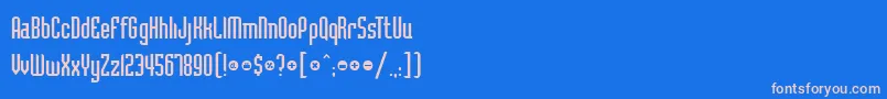 フォントSchillingRegular – ピンクの文字、青い背景