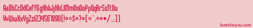 SchillingRegular Font – Red Fonts on Pink Background