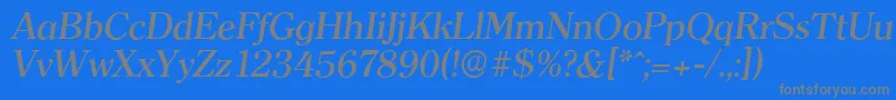 ClearfaceserialMediumItalic Font – Gray Fonts on Blue Background